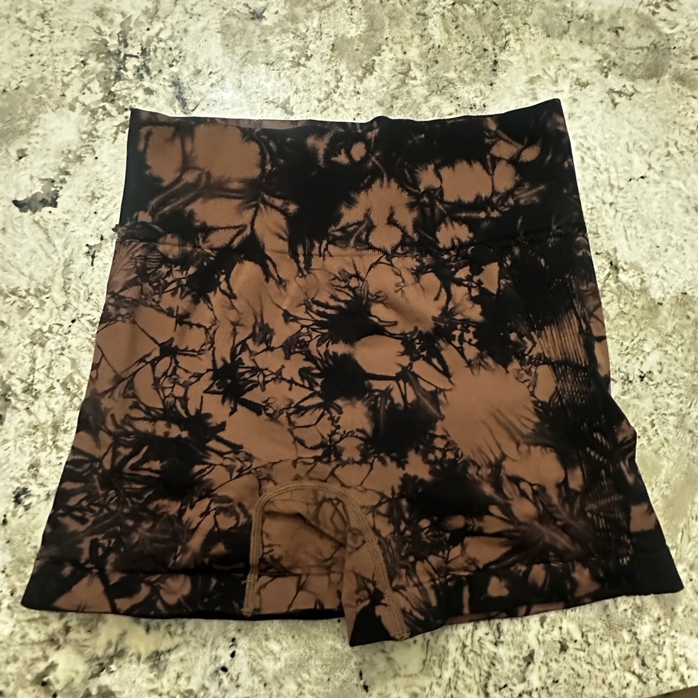 Black and Brown Tie-Dye Women's Shorts